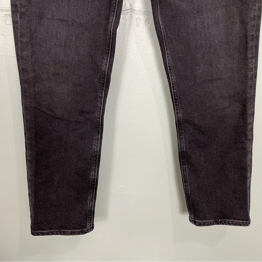 Agolde Riley High Rise Crop Jeans In Washed Black Womens Size 26